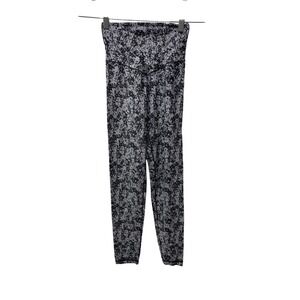 Aerie OFFLINE Real Me High Rise Floral Print Leggings Black Gray  S